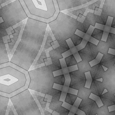 Simple grey background with decorative pattern. Vintage tile design.