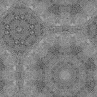 Ornamental bw background with decorative pattern. Decorative grunge tiles backdrop.