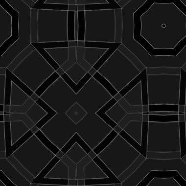 Ornamental bw background with decorative pattern. Decorative grunge tiles backdrop.