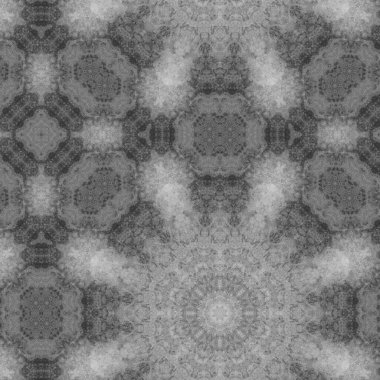 Ornamental bw background with decorative pattern. Decorative grunge tiles backdrop.