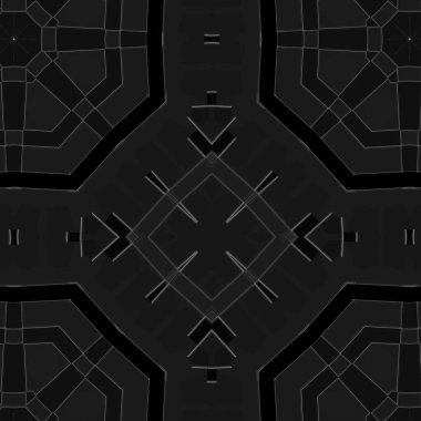 Ornamental bw background with decorative pattern. Decorative grunge tiles backdrop.