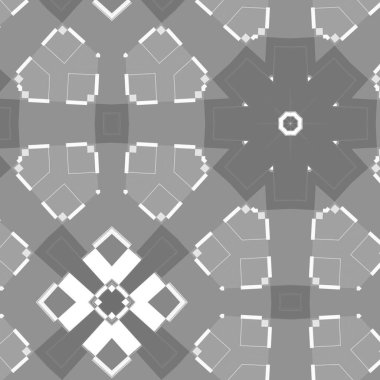 Abstract gray background with decorative pattern. Simple grunge tiles template.