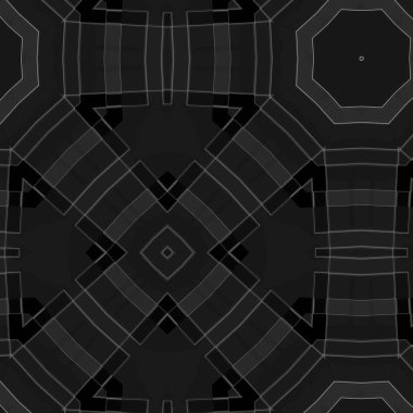 Ornamental bw background with decorative pattern. Decorative grunge tiles backdrop.