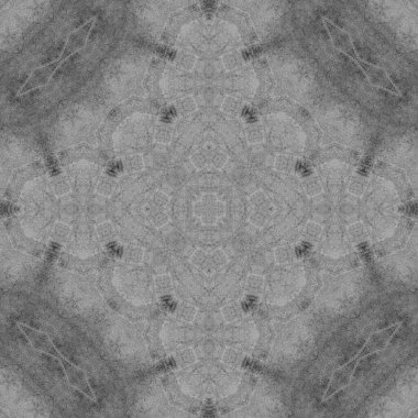 Gray backdrop with ornamental tiles. Trendy interior template.