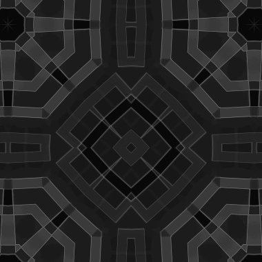 Ornamental bw background with decorative pattern. Decorative grunge tiles backdrop.