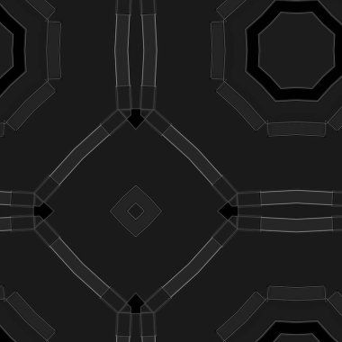 Ornamental bw background with decorative pattern. Decorative grunge tiles backdrop.