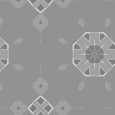 Abstract gray background with decorative pattern. Simple grunge tiles template.
