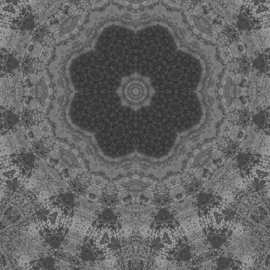 Simple grey background with decorative pattern. Vintage tile design.