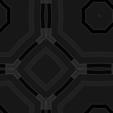 Ornamental bw background with decorative pattern. Decorative grunge tiles backdrop.