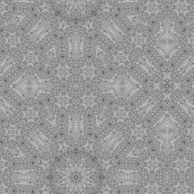 Ornamental bw background with decorative pattern. Decorative grunge tiles backdrop.