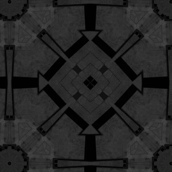 Abstract Dark Background Decorative Ornament Simple Grunge Tiles Design — ストック写真