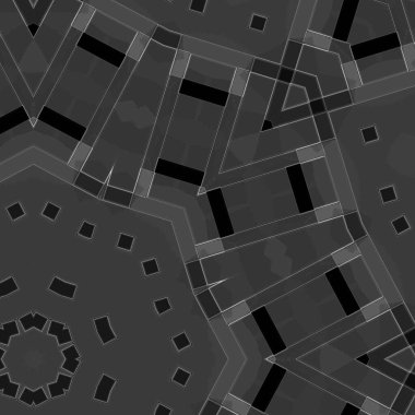 Gray background with stone ornamental tiles. Simple interior template.