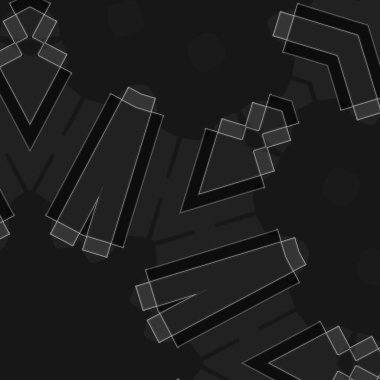 Gray backdrop with ornamental tiles. Simple interior template.