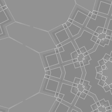 Simple grey background with decorative pattern. Vintage tile design.