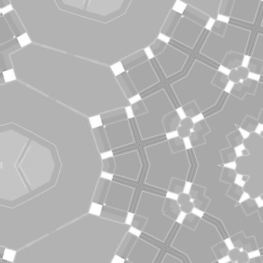 Simple grey background with decorative pattern. Vintage tile design.