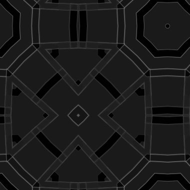 Ornamental bw background with decorative pattern. Decorative grunge tiles backdrop.