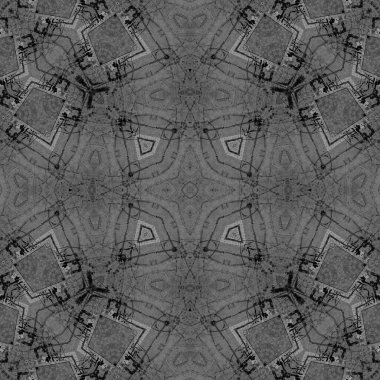 Abstract background with stone ornamental tiles. Trendy interior template.