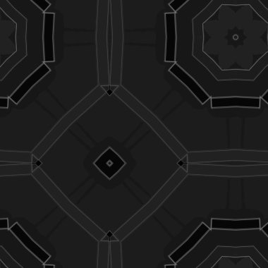 Ornamental bw background with decorative pattern. Decorative grunge tiles backdrop.