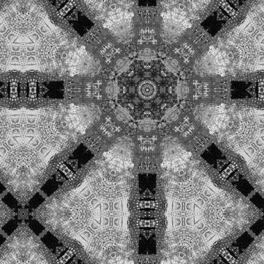 Trendy grey tiles design with abstract pattern. Decorative grunge background.