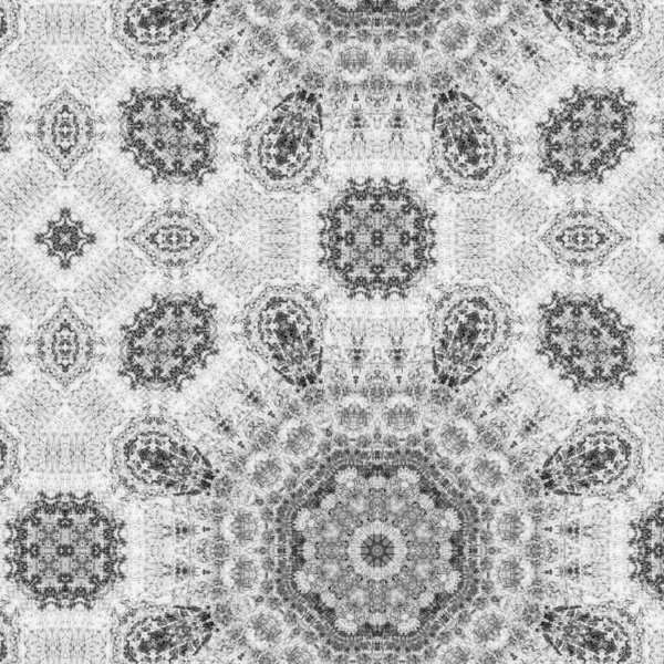 Ornamental bw background with decorative pattern. Decorative grunge tiles backdrop.