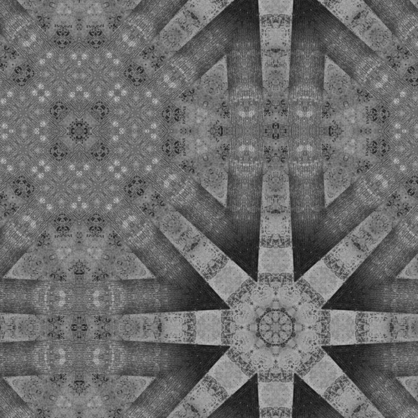 Ornamental bw background with decorative pattern. Decorative grunge tiles backdrop.