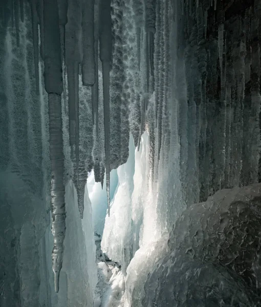 Inverno Baikal Gelo Azul — Fotografia de Stock