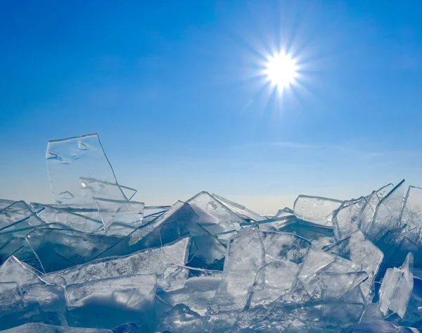 Invierno Baikal Hielo Azul —  Fotos de Stock