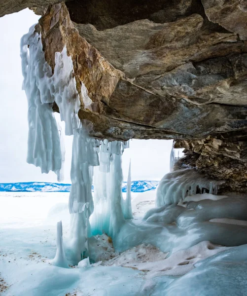 Inverno Baikal Ghiaccio Blu — Foto Stock