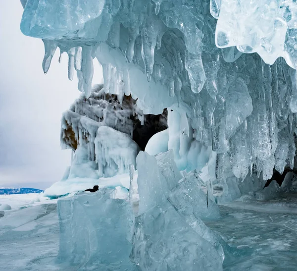 Χειμώνας Στο Baikal Blue Πάγο — Φωτογραφία Αρχείου