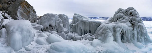 Χειμώνας Στο Baikal Blue Πάγο — Φωτογραφία Αρχείου