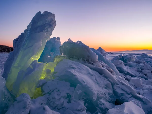 Hielo Transparente Baikal — Foto de Stock