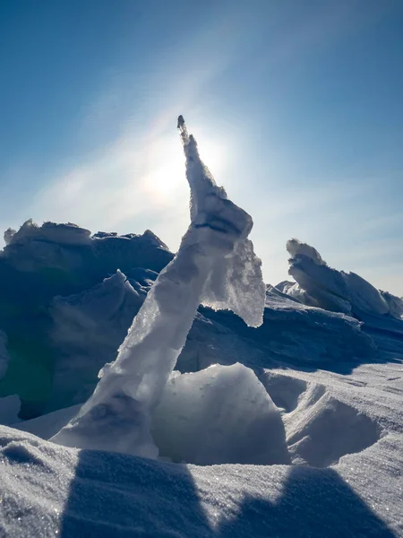 Inverno Lago Baikal — Fotografia de Stock