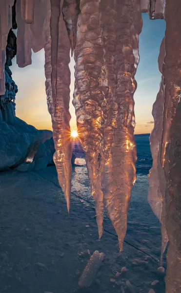 Tramonto Sul Lago Baikal — Foto Stock