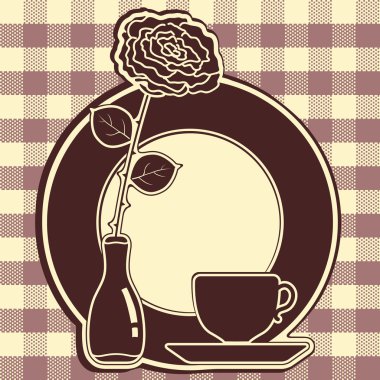 büyük simge, café vektör arka plan.