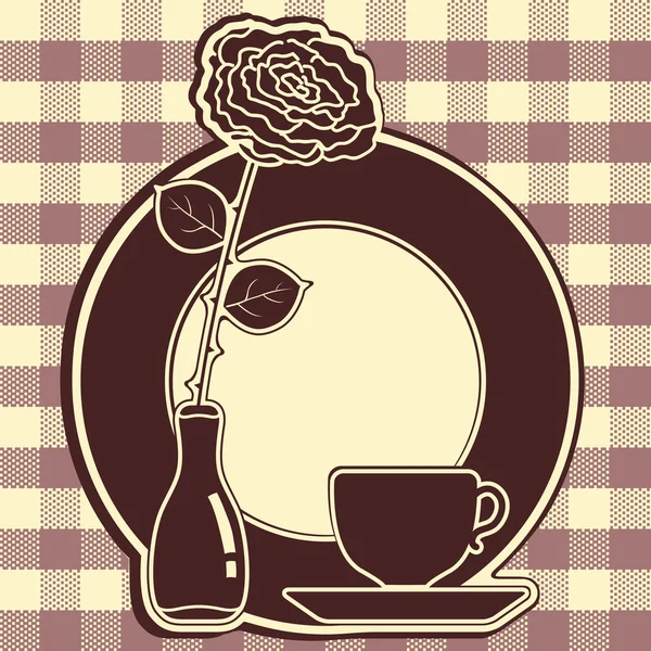 Grande icône, fond vectoriel café . — Image vectorielle