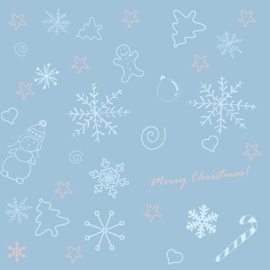 el çekilmiş kar taneleri arka plan.