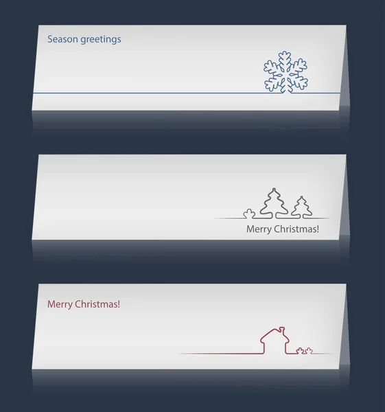 Set of vector Christmas cards. — Stock Vector