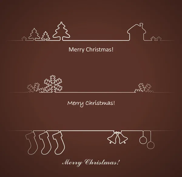 Sada vektorových grafických prvků pro vánoční přání dekorace. — Stockový vektor