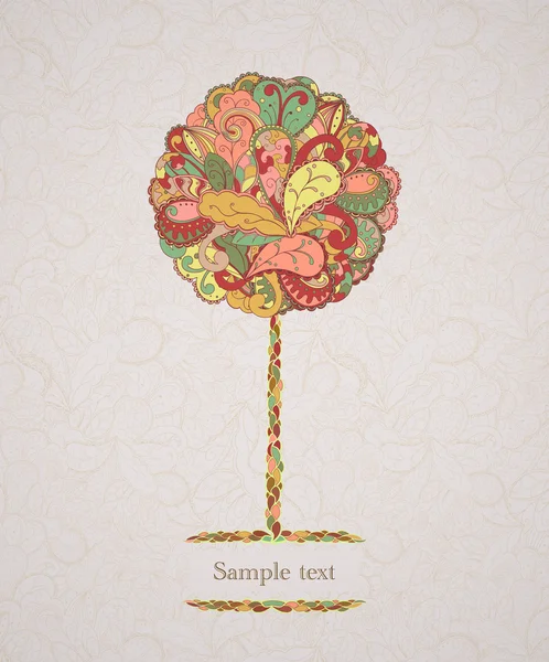 Cercle arbre floral . — Image vectorielle