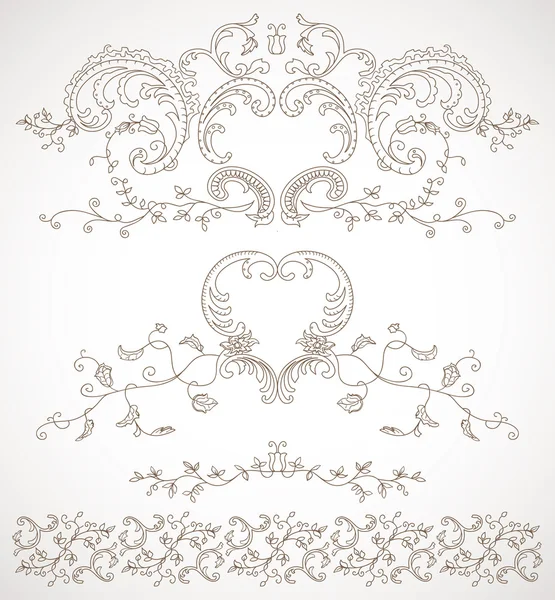 Conjunto de elementos de diseño para decoración de páginas . — Vector de stock