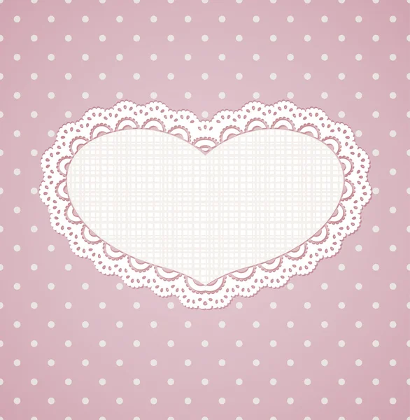 Pink vintage hearts frame. — Stock Vector