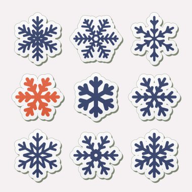 Simple snowflakes. clipart