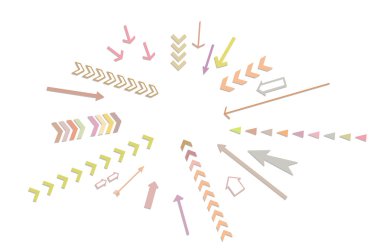 oklar kümesi. tasarım öğeleri.