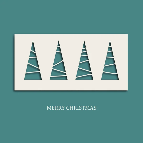 Carta creativa Albero di Natale. — Vettoriale Stock
