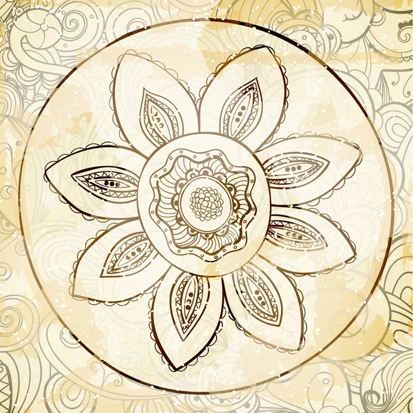 Grunge flower, eps 10 вектор . — стоковый вектор
