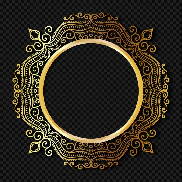 Векторный винтажный круг из кружева с тенью. — стоковый вектор