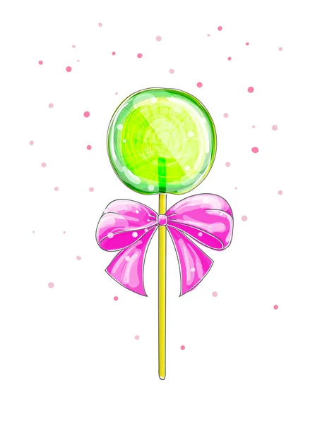 Candies, lollipop. Vector sweets lollypops isolated on white background. — Stock Vector