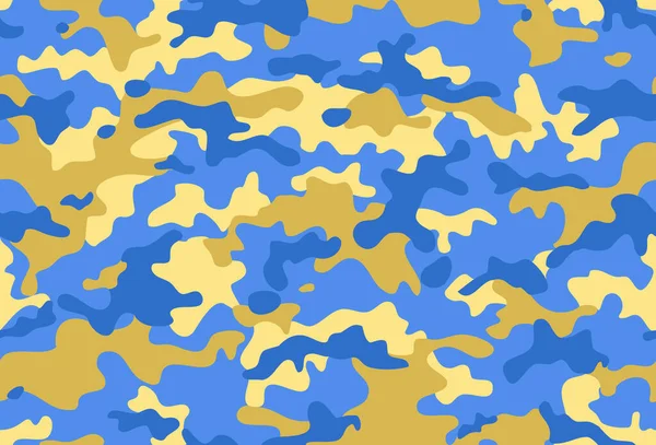 Texture Camouflage Militaire Motif Sans Couture Bleu Jaune Armée Abstraite Vecteur En Vente
