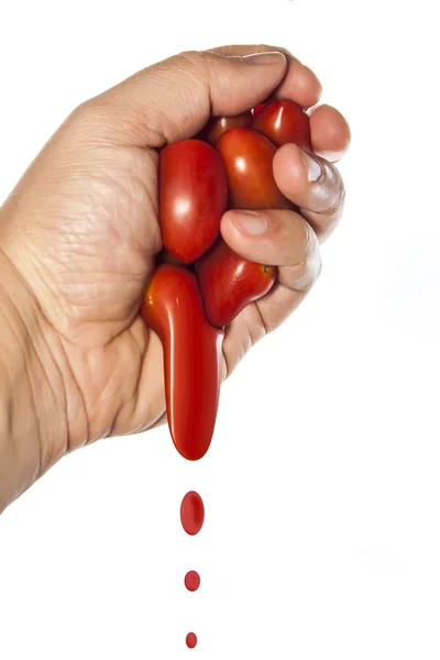 Выжатый помидор — стоковое фото
