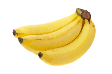 Beyaz üzerinde izole edilmiş muzlar